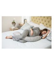 Load image into Gallery viewer, Dreamgenii Pregnancy Support &amp; Feeding Pillow - Grey Floral
